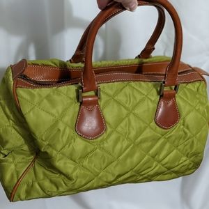 Quilted Bag w/ Leather Handles